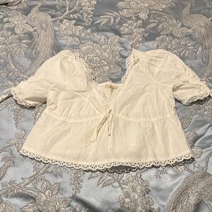 Chelsea & Violet Cream Lace Blouse